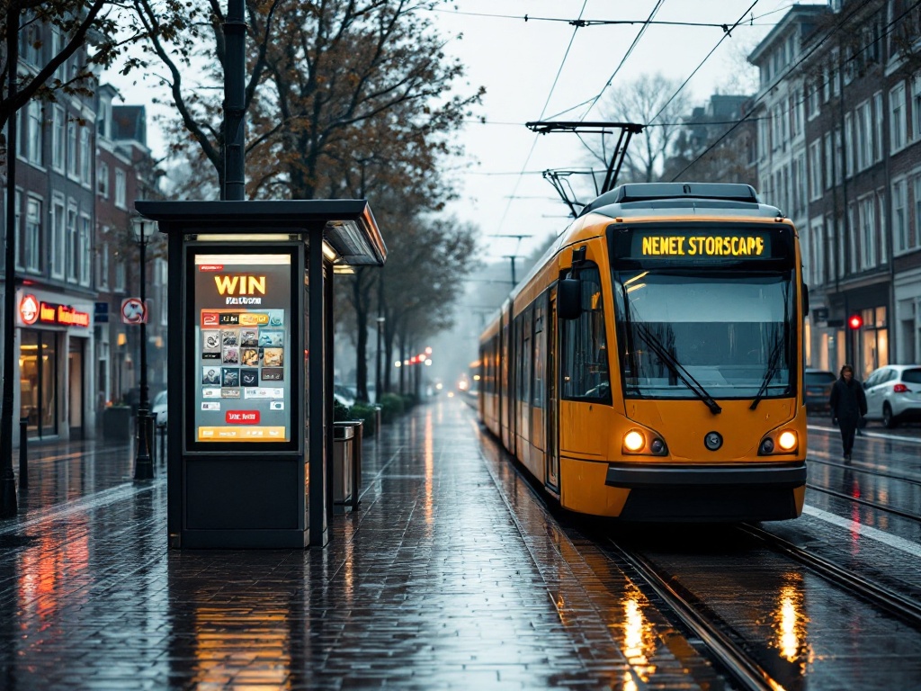Sfeerbeeld: stadsvervoer en fietsen